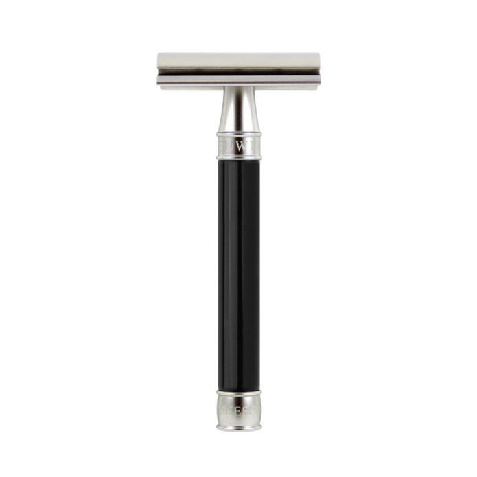 Edwin Jagger – 3ONE6 Stainless Steel Smooth Imitation Ebony DE Safety Razor