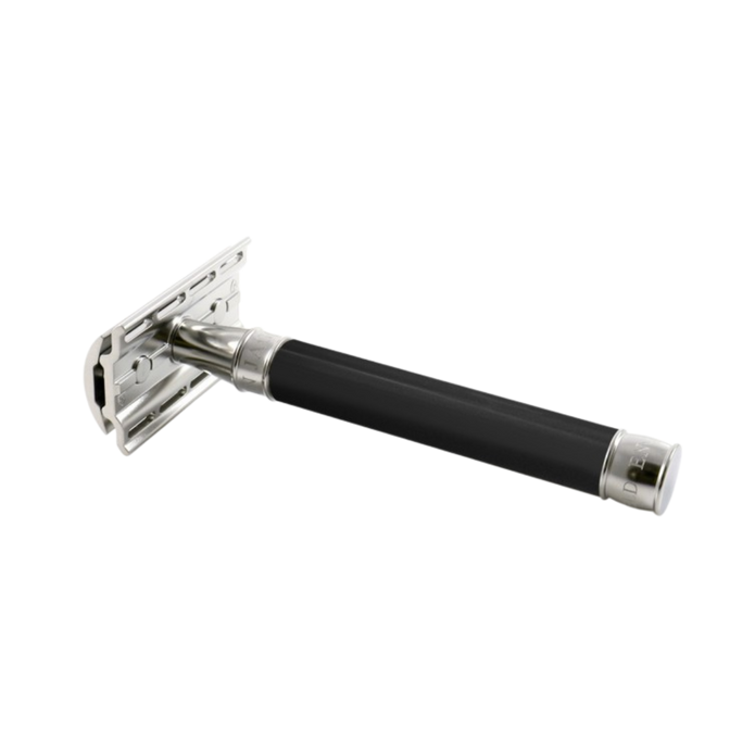 Edwin Jagger – 3ONE6 Stainless Steel Smooth Imitation Ebony DE Safety Razor