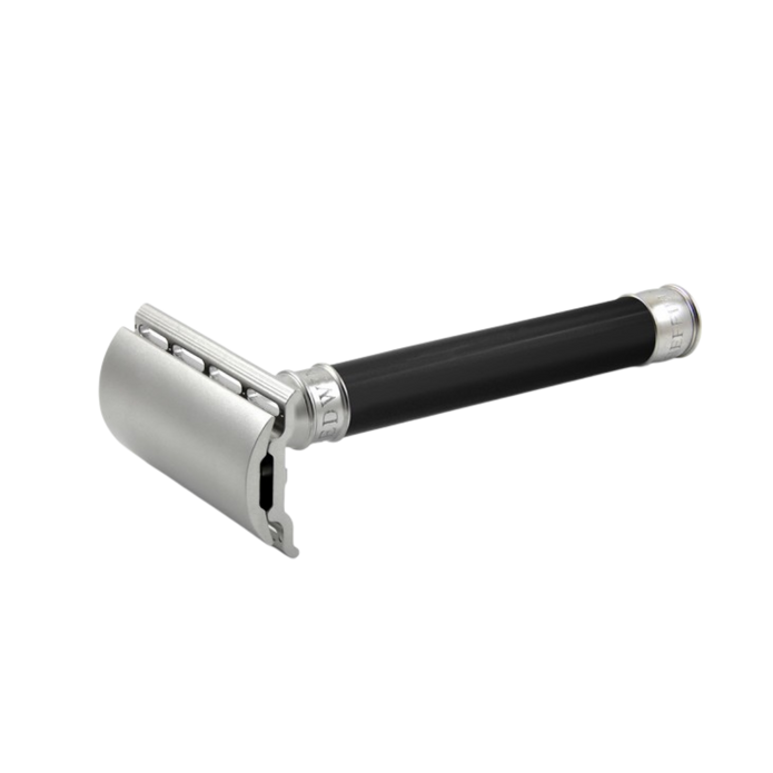 Edwin Jagger – 3ONE6 Stainless Steel Smooth Imitation Ebony DE Safety Razor
