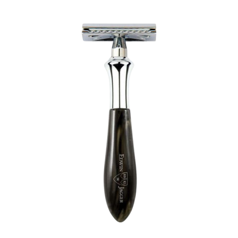Edwin Jagger – Plaza Imitation Black Marble DE Razor & 5 Free Feather Blades