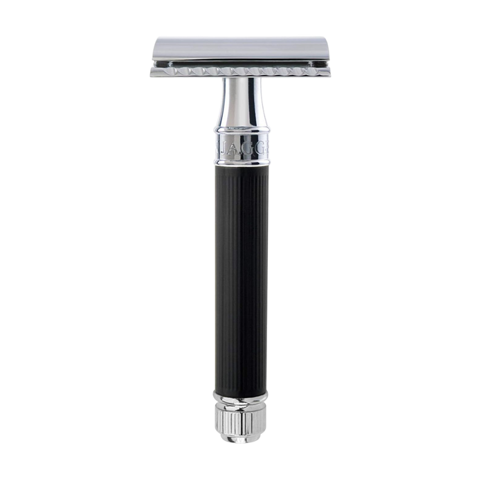 Edwin Jagger – DE89 Black Rubber Coated DE Safety Razor