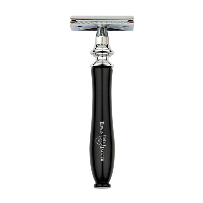 Edwin Jagger – Chatsworth Imitation Ebony DE Safety Razor & 5 Free Feather Blades