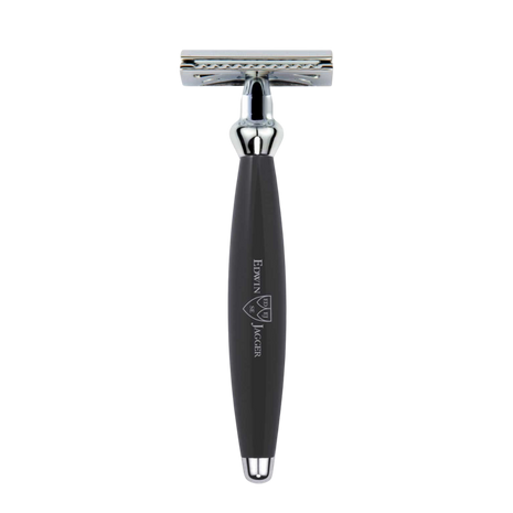 Edwin Jagger – Bulbous Black DE Safety Razor & 5 Free Feather Blades