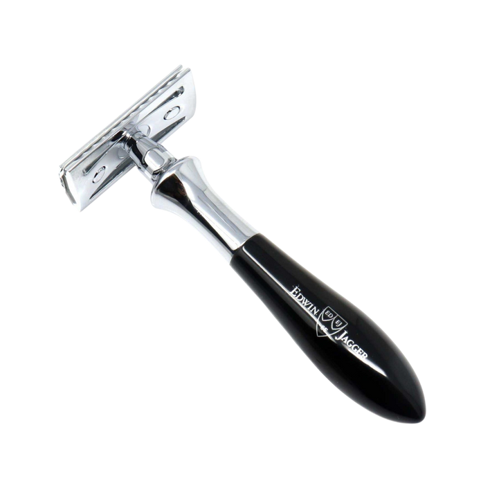 Edwin Jagger – Plaza Imitation Ebony DE Razor & 5 Free Feather Blades