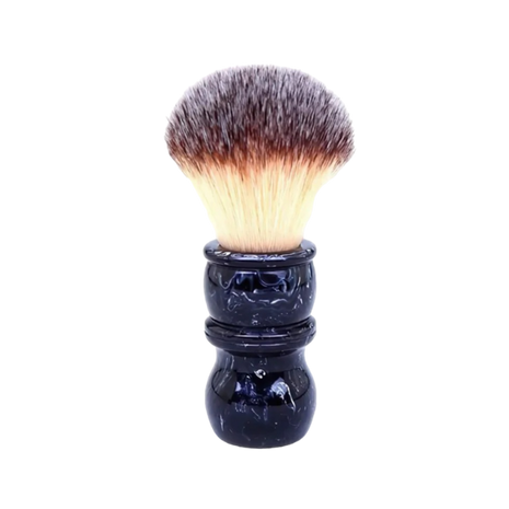 Yaqi - Black Marble "Plisson" Knot Synthetic Shaving Brush