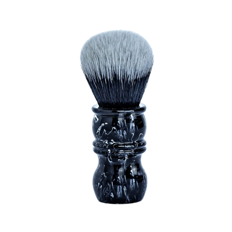 Yaqi - Black Marble Tuxedo Synthetic Shaving Brush