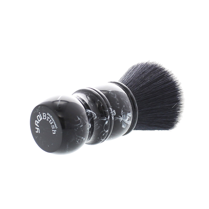 Yaqi - Black Marble Tuxedo Synthetic Shaving Brush