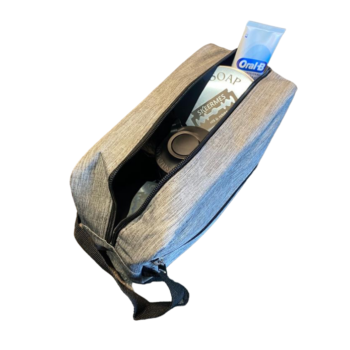 Skeermes - Small Grey Shaving Dopp Kit