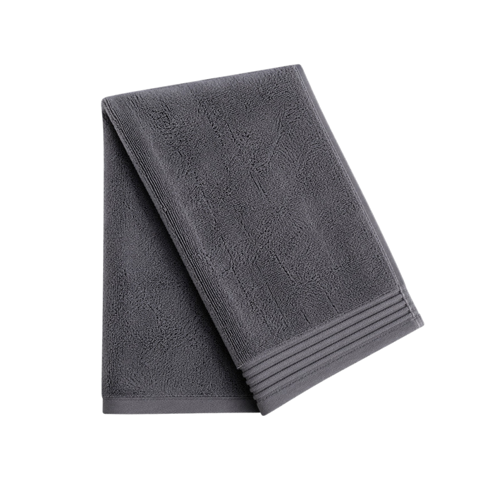 Shaving Towel (Medium) - Charcoal Grey Lined Edge