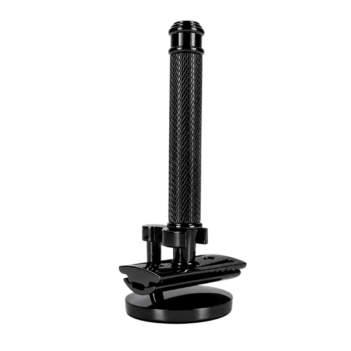 Skeermes - The Sentinel Gunmetal DE Safety Razor with Hanging Stand