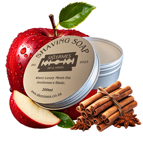 Skeermes 'warm Appeltert' - Apple & Spice Goat's Milk Shaving Soap