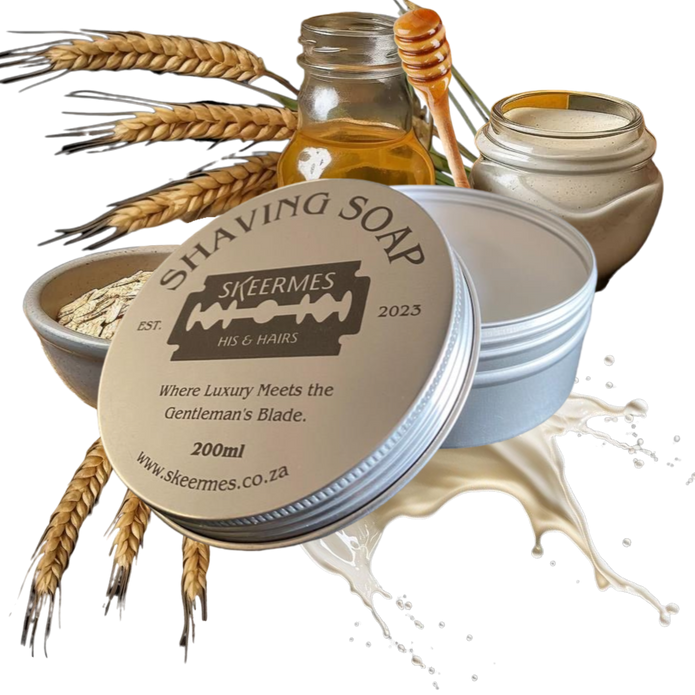 Skeermes 'Pap en Melk' - Oatmeal Milk & Honey Shaving Soap