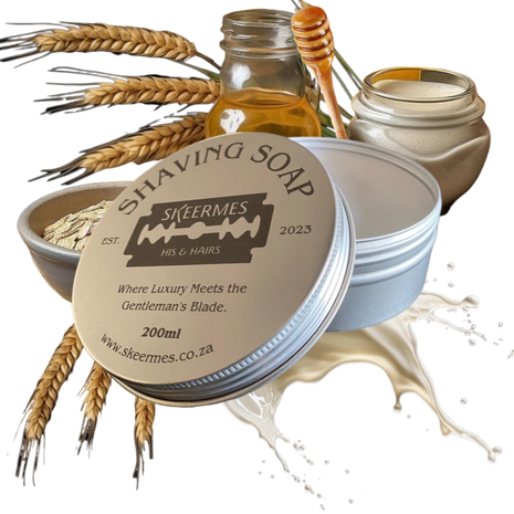 Skeermes 'Pap en Melk' - Oatmeal Milk & Honey Shaving Soap