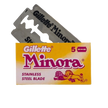 Gillette Minora Stainless Steel - Double Edge Safety Razor Blades