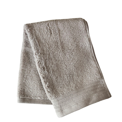 Shaving Towel - Light Grey Lined Edge