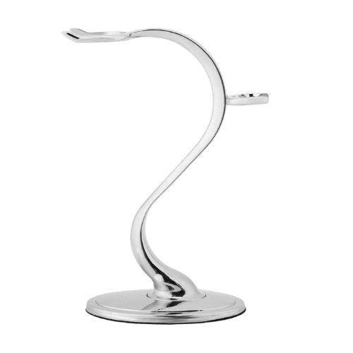 Chrome - Shaving Brush & Razor Stand S-Shape