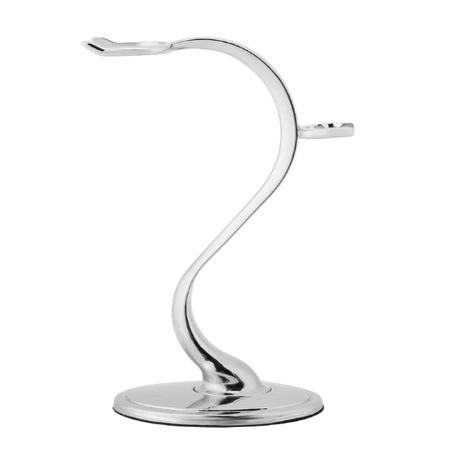 Chrome - Shaving Brush & Razor Stand S-Shape