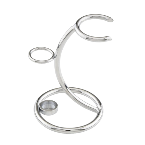 Chrome - Shaving Brush & Razor Stand