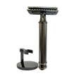 Skeermes - The Sentinel Gunmetal DE Safety Razor with Hanging Stand