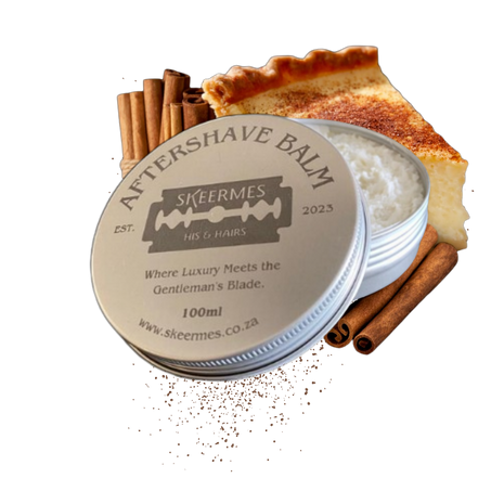Skeermes Melktert met Oemf - Ginger & Cinnamon Mango Butter Aftershave Balm