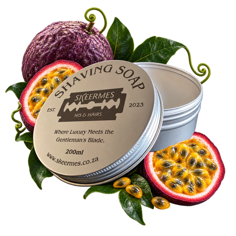 Skeermes ñ Mond Vol Pitte - Passionfruit Goat's Milk Shaving Soap