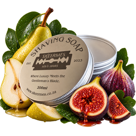 Skeermes Vye Peer-Feksie - Fig & Pear Goat's Milk Shaving Soap