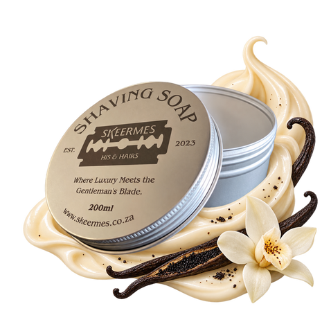 Skeermes Vanielje Roomdroom - Creamy Vanilla Goat's Milk Shaving Soap