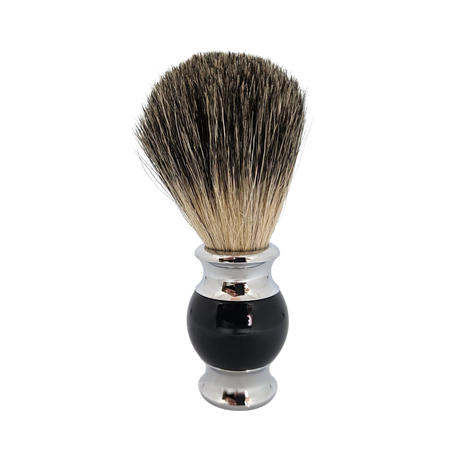 Skeermes - Silver & Black Boep Shaving Brush