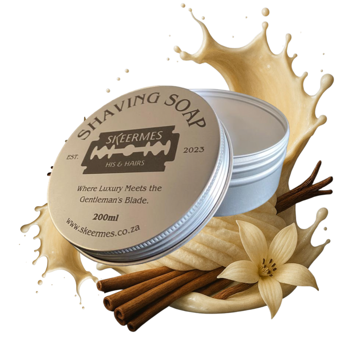 Skeermes Vanielje Roomdroom - Creamy Vanilla Shaving Soap