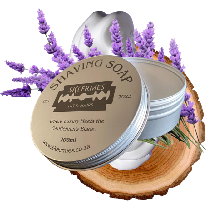 Skeermes Pers Sandaal - Lavender & Sandalwood Shaving Soap