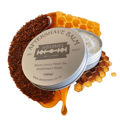 Skeermes Rooi Tee & Heuning-By - Rooibos & Honey Mango Butter Aftershave Balm